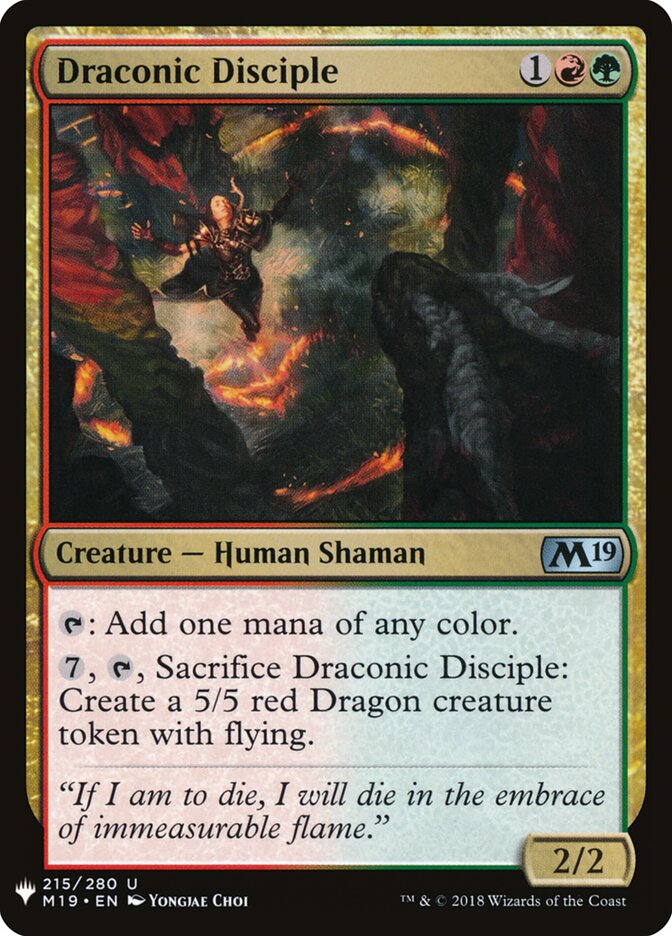 Draconic Disciple - carta Magic The Gathering