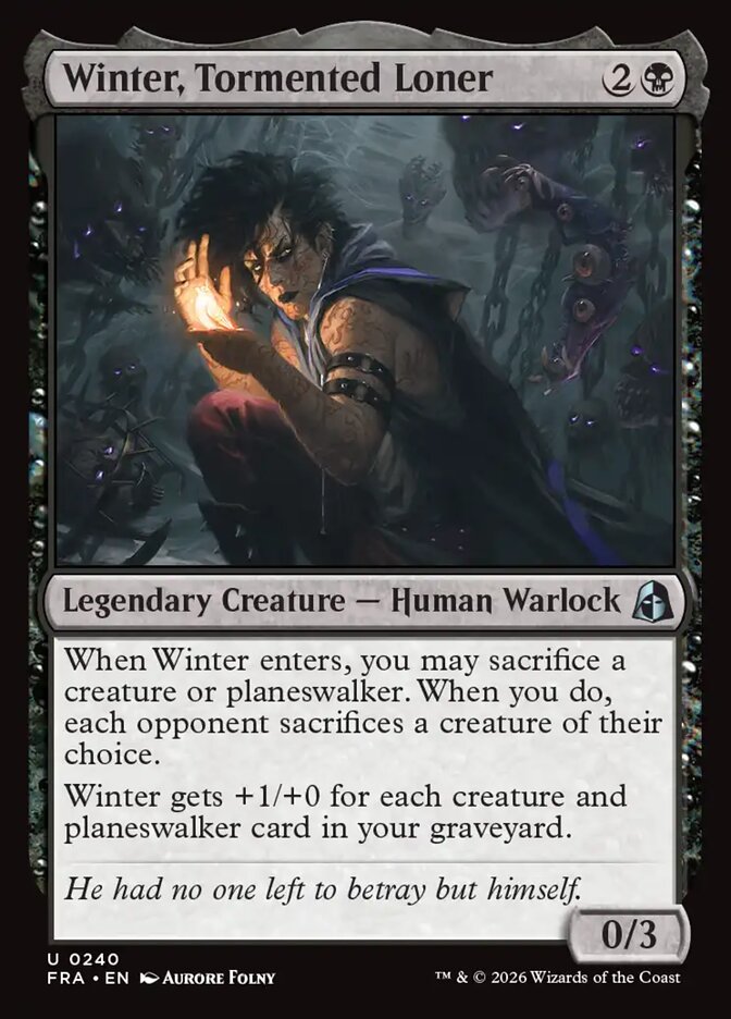 Winter, Tormented Loner - carta Magic The Gathering