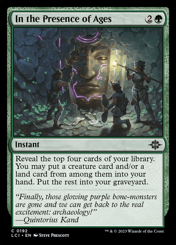 In the Presence of Ages - carta Magic The Gathering