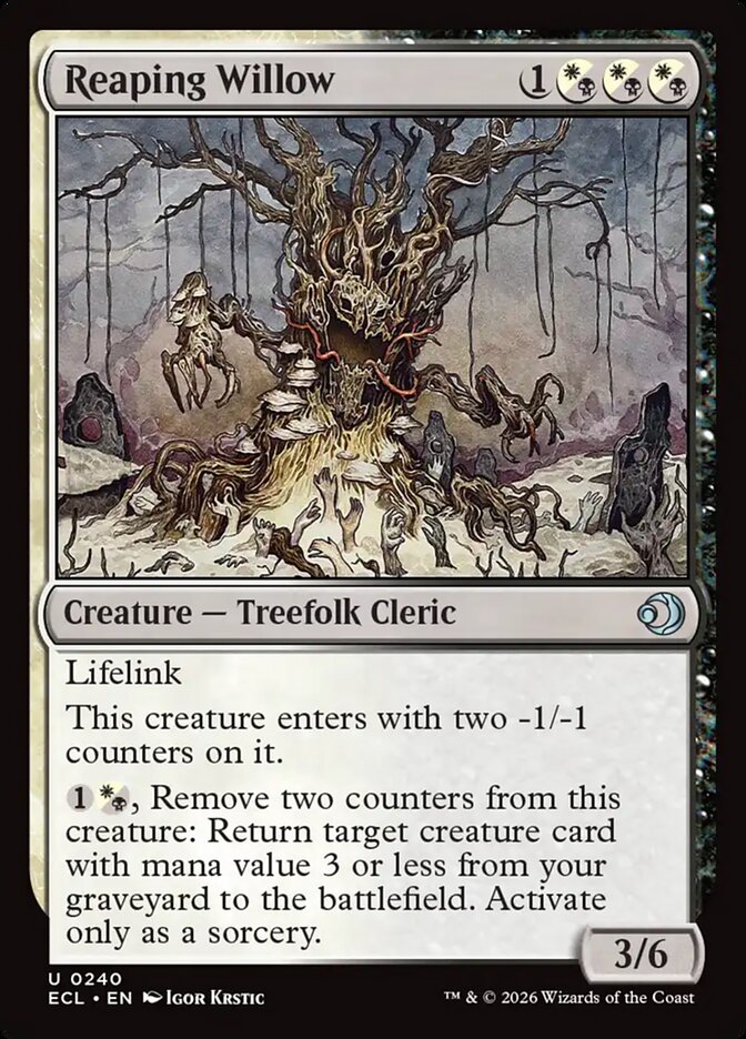 Reaping Willow - carta Magic The Gathering