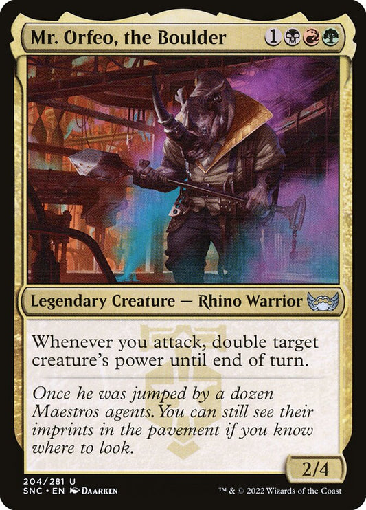 Mr. Orfeo, the Boulder - carta Magic The Gathering