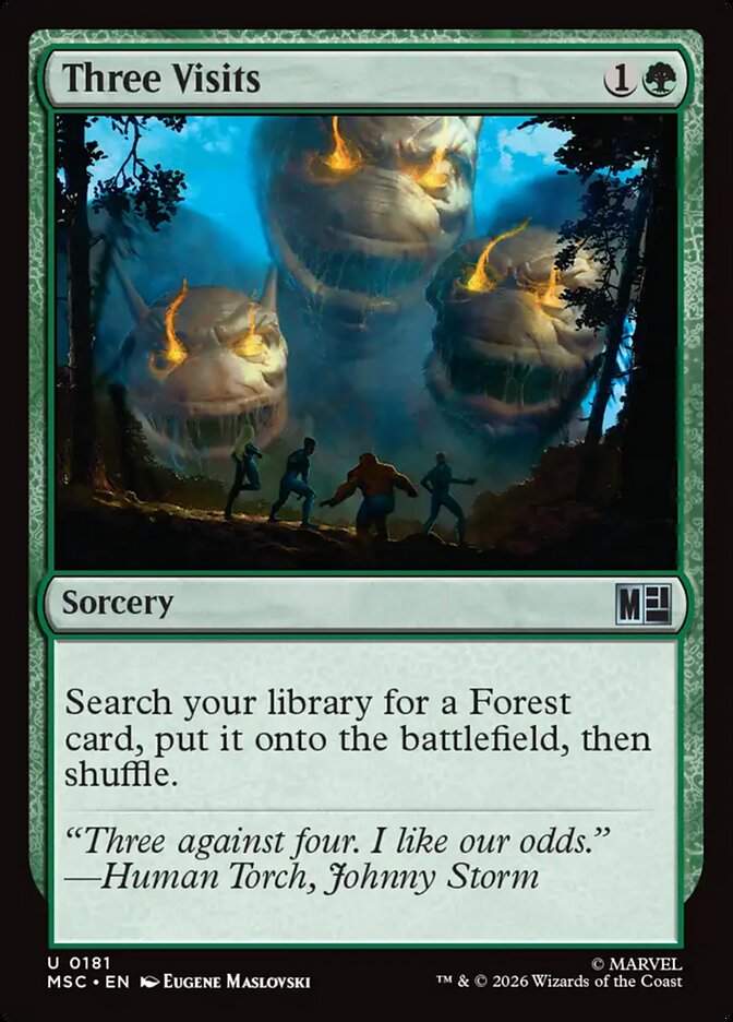Three Visits - carta Magic The Gathering