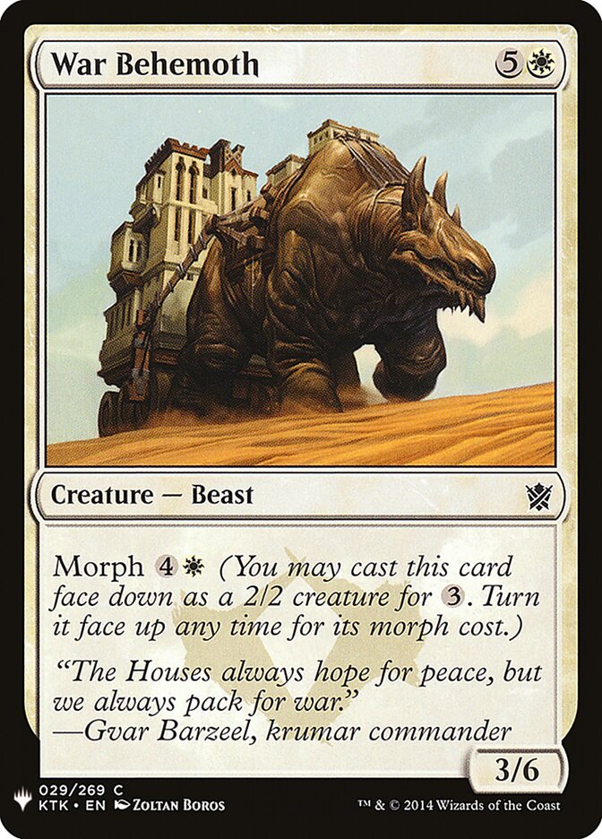 War Behemoth - carta Magic The Gathering
