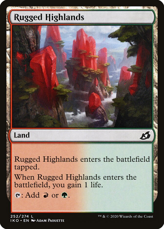 Rugged Highlands - carta Magic The Gathering