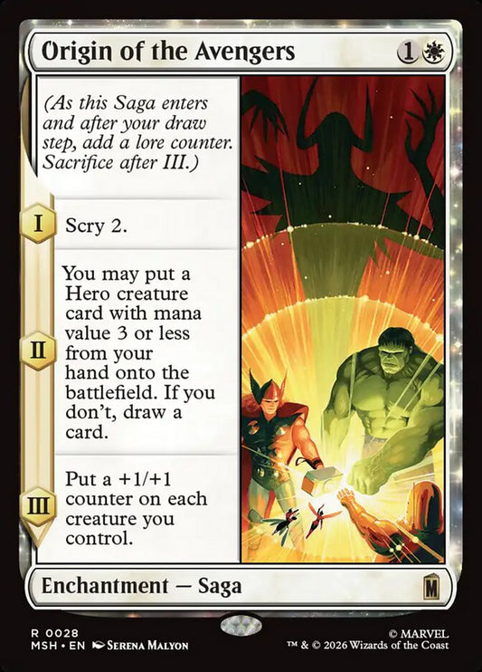 Origin of the Avengers - carta Magic The Gathering