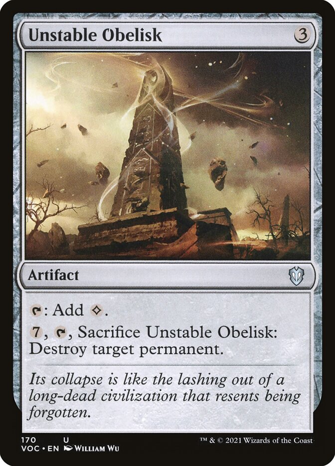 Unstable Obelisk - carta Magic The Gathering