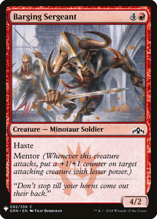 Barging Sergeant - carta Magic The Gathering