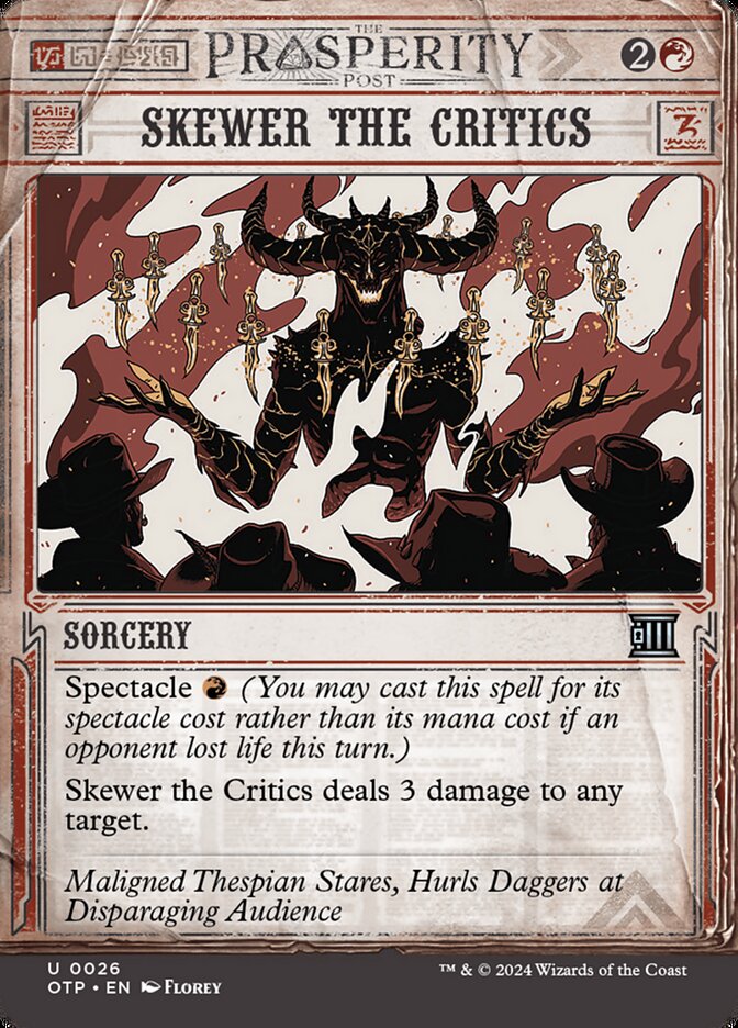 Skewer the Critics - OTP-026-NF-BF-SC