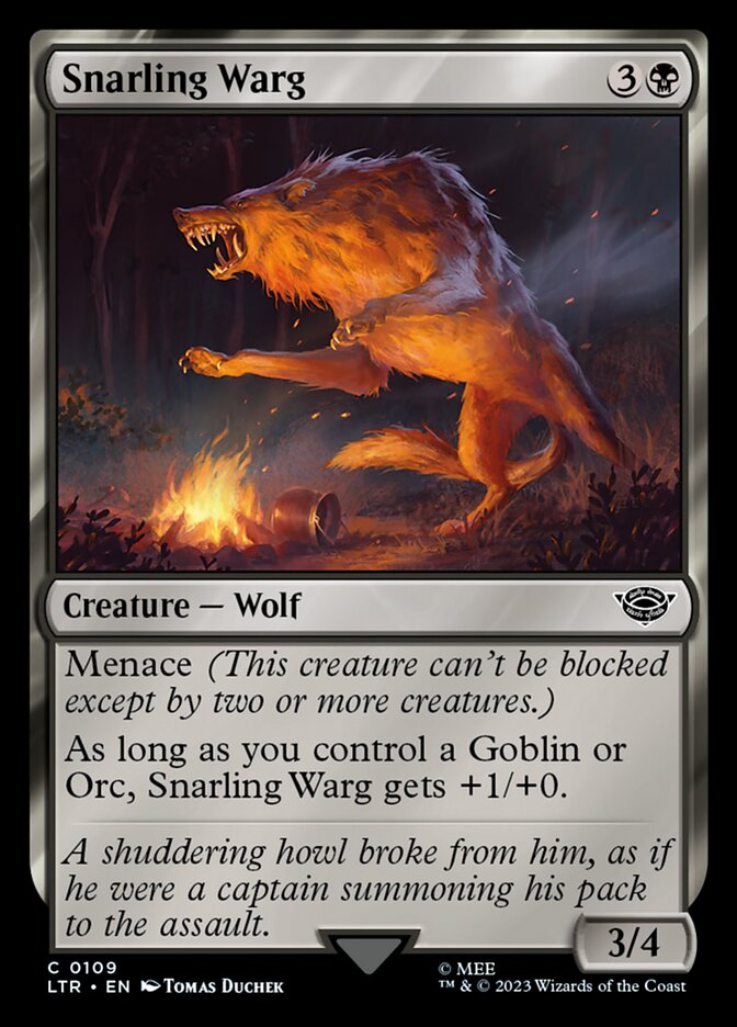 Snarling Warg - carta Magic The Gathering