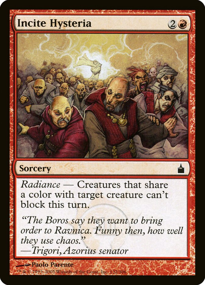 Incite Hysteria - carta Magic The Gathering