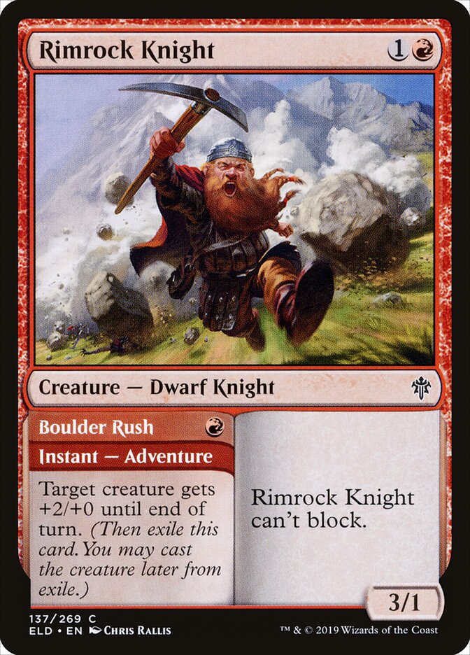 Rimrock Knight // Boulder Rush - carta Magic The Gathering
