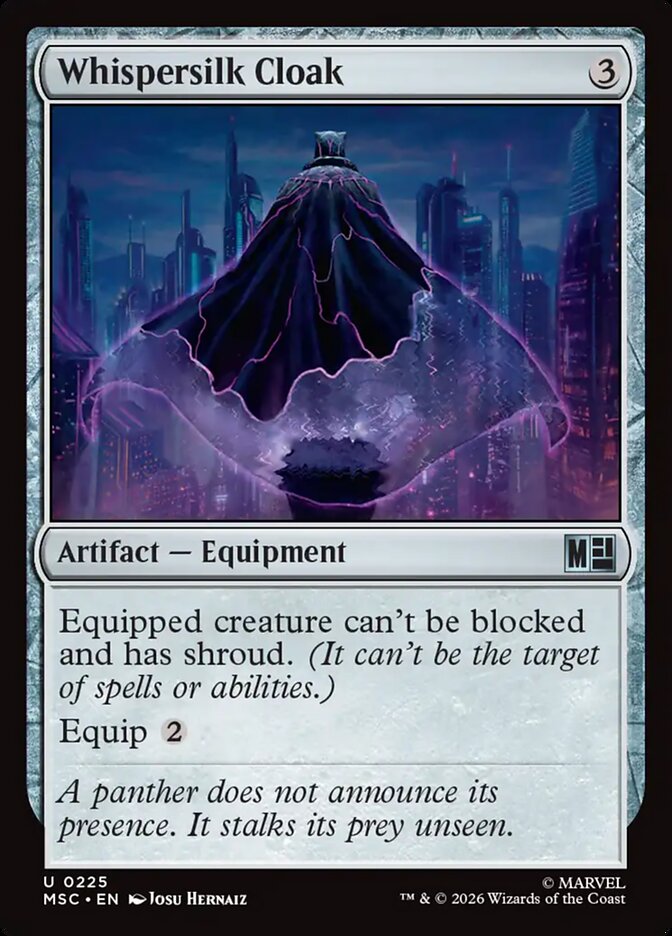 Whispersilk Cloak - carta Magic The Gathering