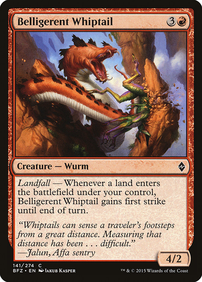 Belligerent Whiptail - carta Magic The Gathering