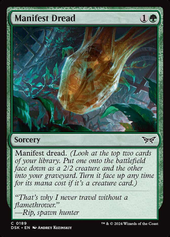 Manifest Dread - carta Magic The Gathering
