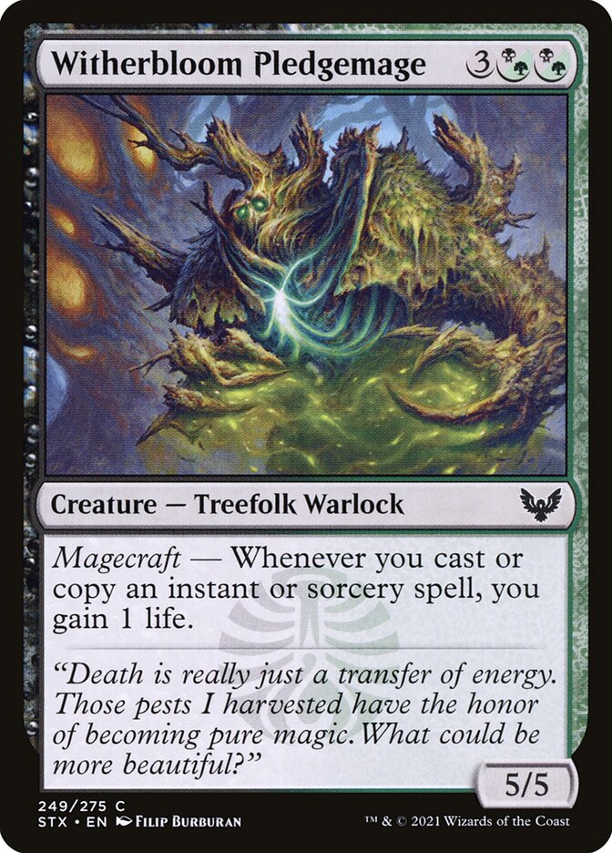Witherbloom Pledgemage - carta Magic The Gathering