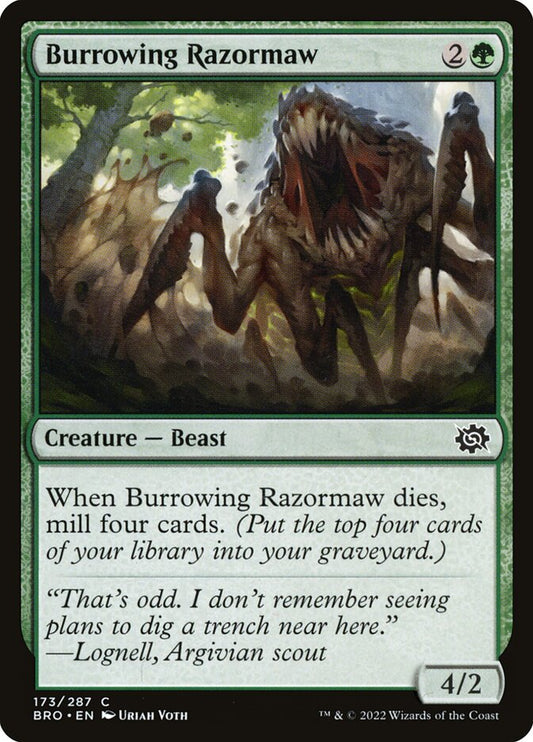 Burrowing Razormaw - carta Magic The Gathering