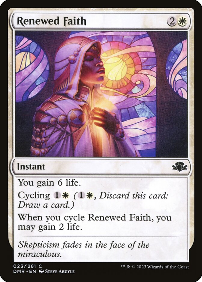 Renewed Faith - carta Magic The Gathering