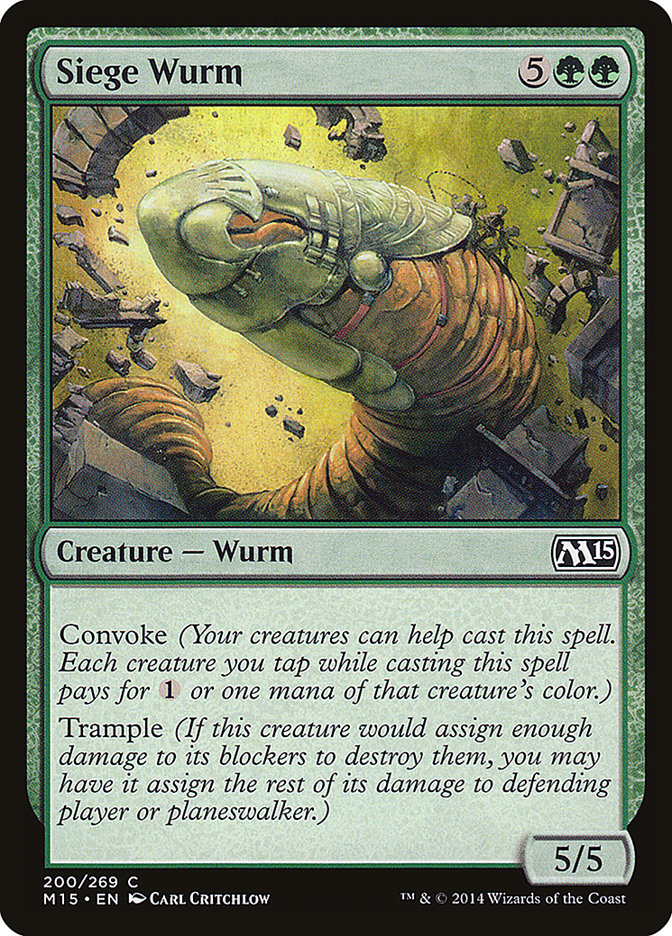 Siege Wurm - carta Magic The Gathering
