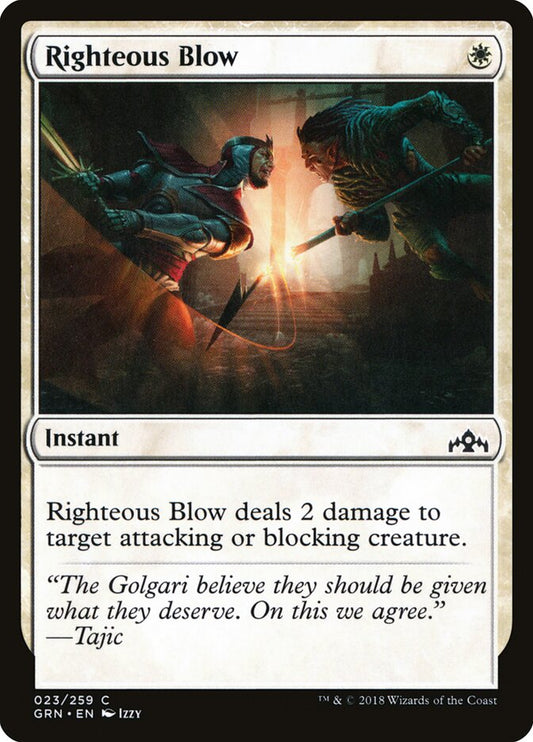 Righteous Blow - carta Magic The Gathering