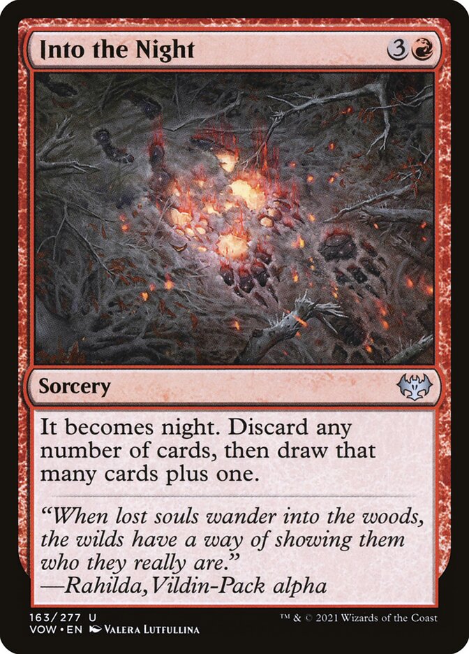 Into the Night - carta Magic The Gathering