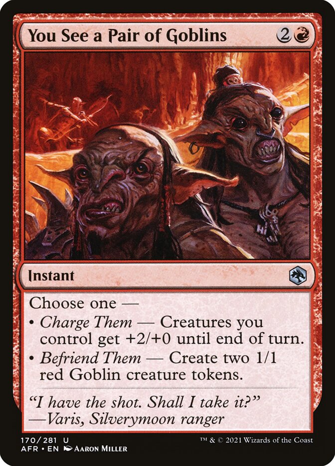 You See a Pair of Goblins - carta Magic The Gathering