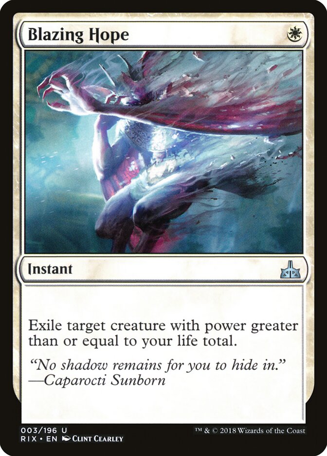Blazing Hope - carta Magic The Gathering