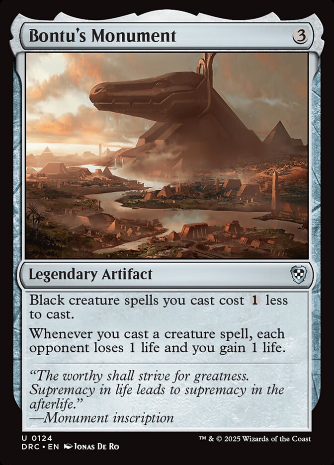 Bontu's Monument - carta Magic The Gathering