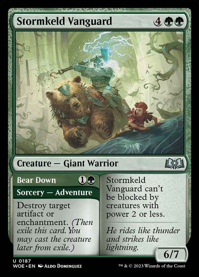 Stormkeld Vanguard // Bear Down - carta Magic The Gathering
