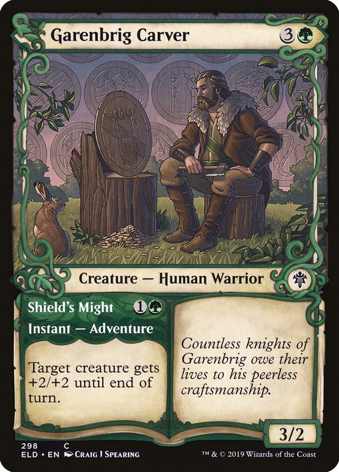 Garenbrig Carver // Shield's Might - carta Magic The Gathering