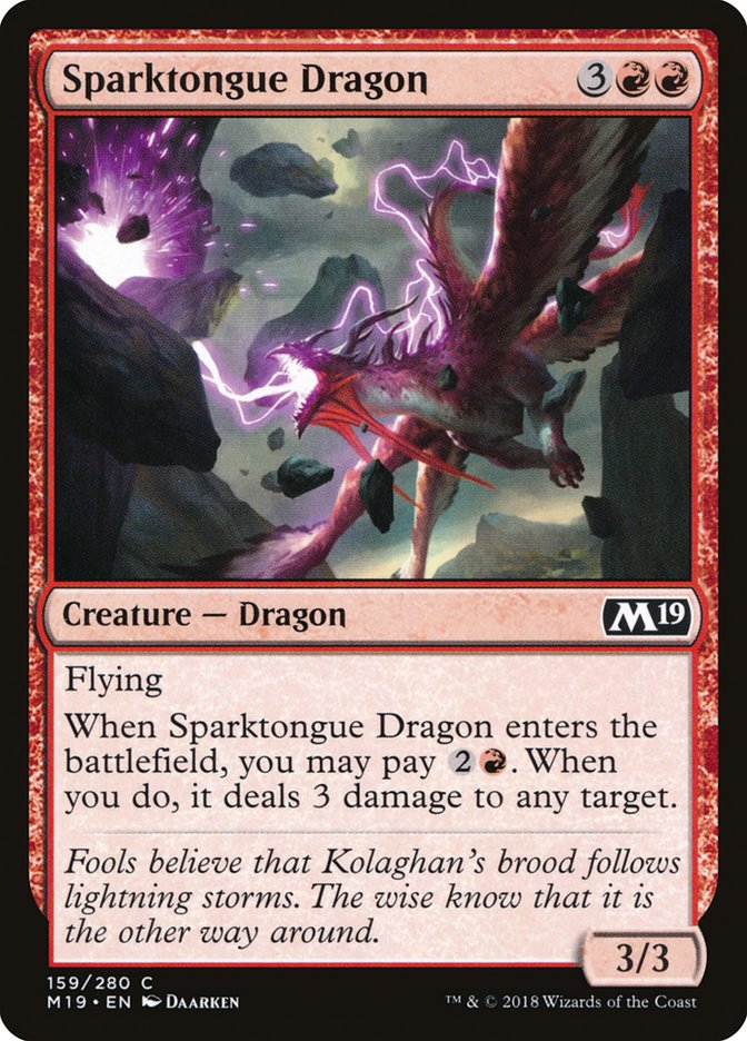 Sparktongue Dragon - carta Magic The Gathering