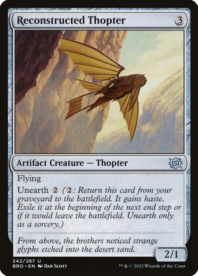 Reconstructed Thopter - carta Magic The Gathering