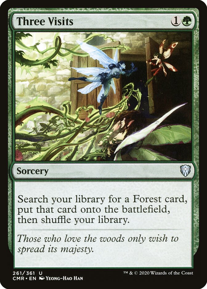Three Visits - carta Magic The Gathering