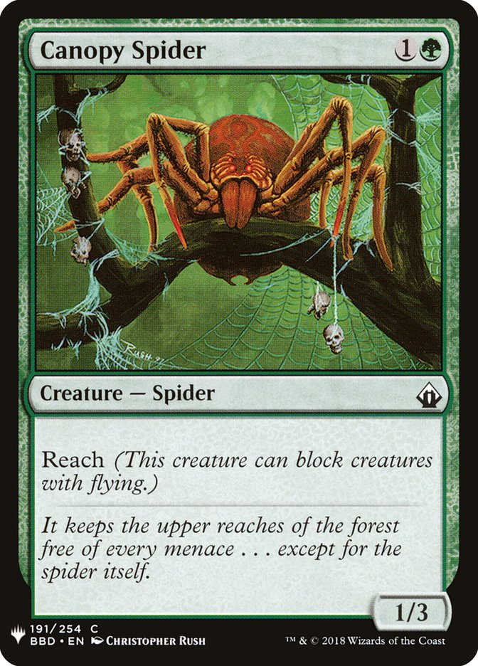 Canopy Spider - carta Magic The Gathering