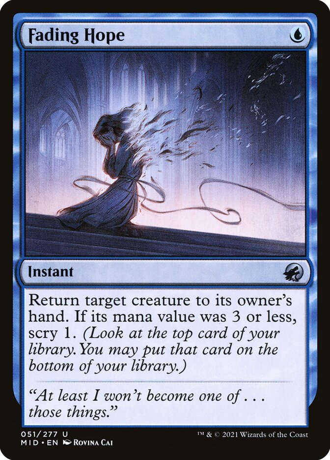 Fading Hope - carta Magic The Gathering