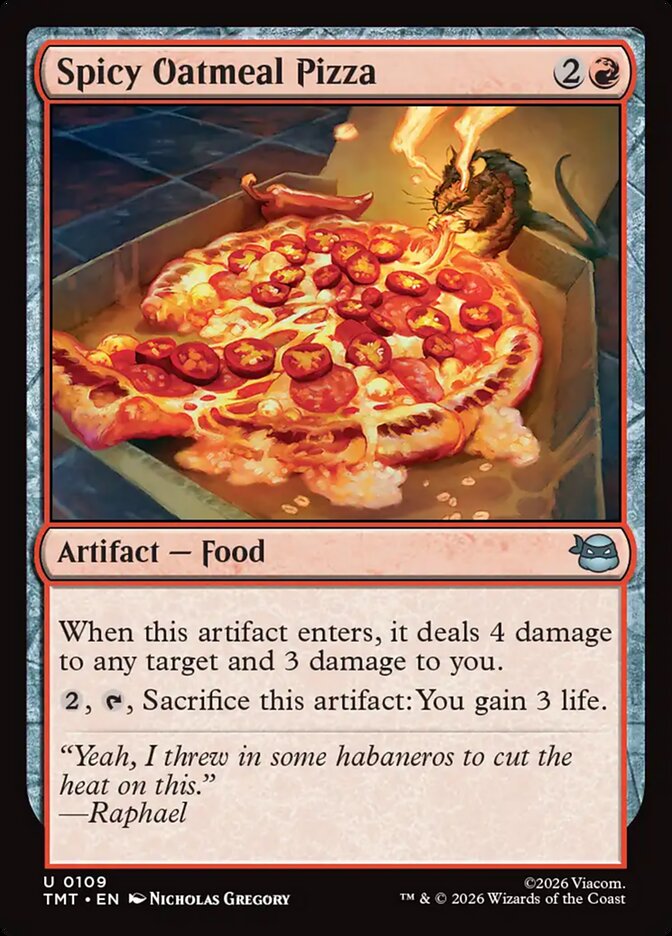 Spicy Oatmeal Pizza - carta Magic The Gathering