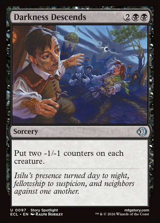 Darkness Descends - carta Magic The Gathering