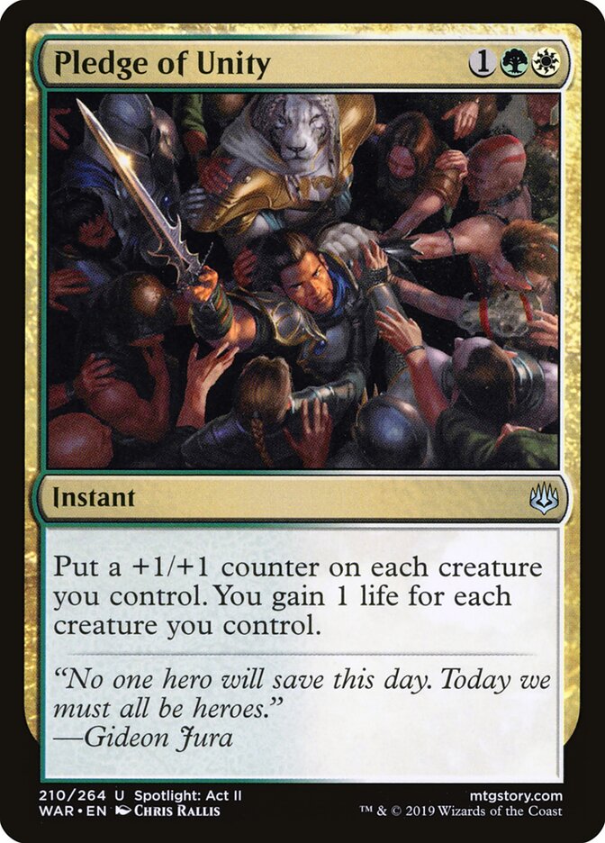Pledge of Unity - carta Magic The Gathering
