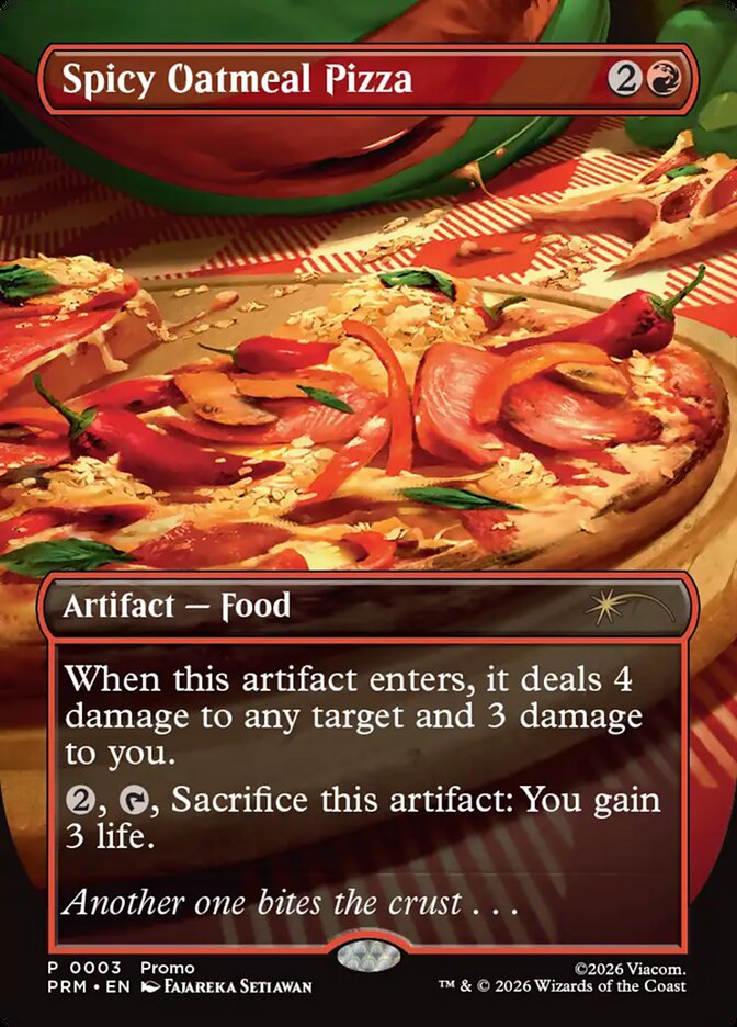 Spicy Oatmeal Pizza - carta Magic The Gathering