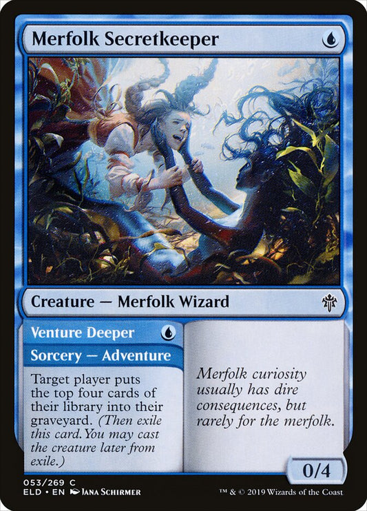 Merfolk Secretkeeper // Venture Deeper - carta Magic The Gathering