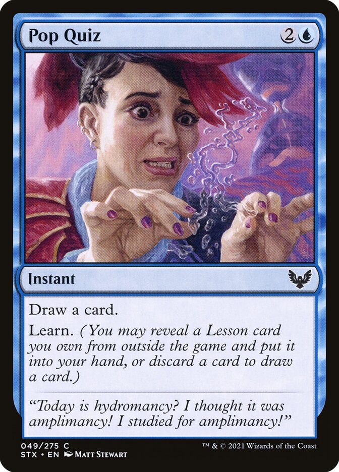 Pop Quiz - carta Magic The Gathering