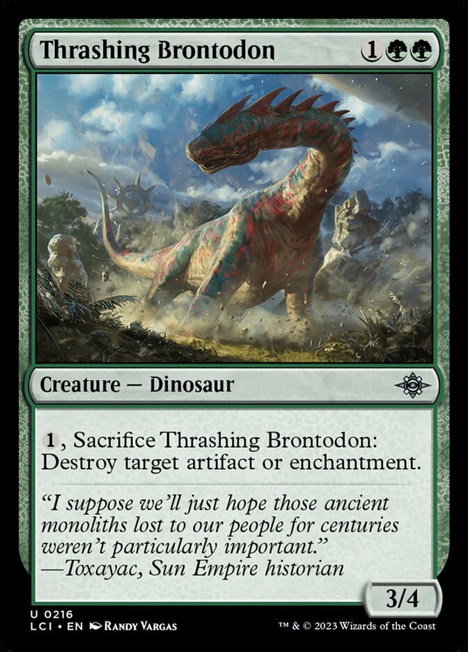 Thrashing Brontodon - carta Magic The Gathering
