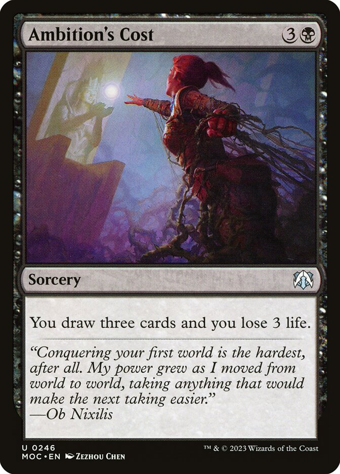 Ambition's Cost - carta Magic The Gathering