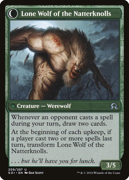 Lone Wolf of the Natterknolls - carta Magic The Gathering