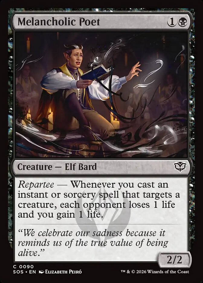 Melancholic Poet - carta Magic The Gathering