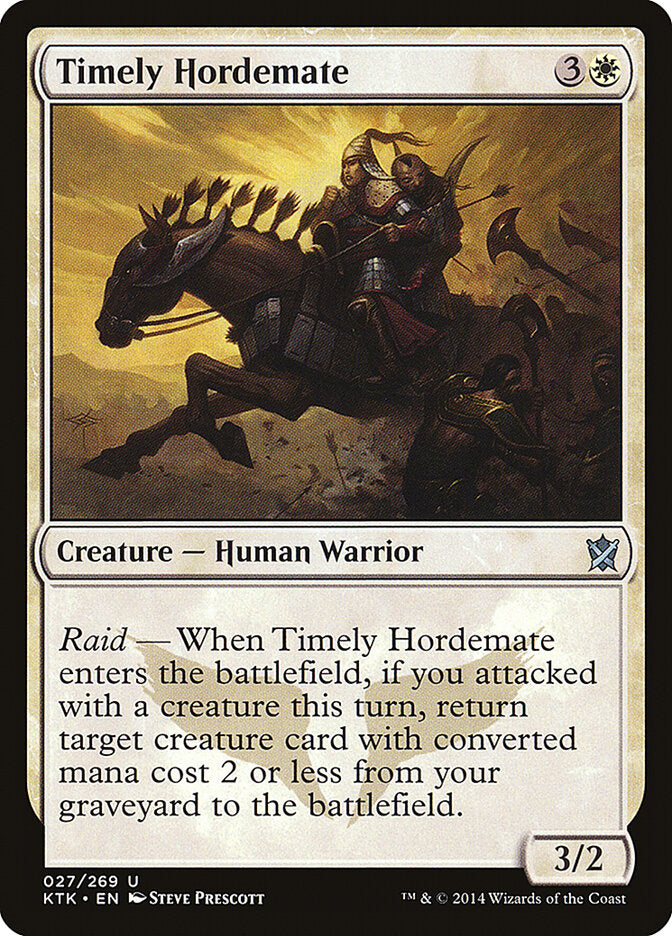 Timely Hordemate - carta Magic The Gathering