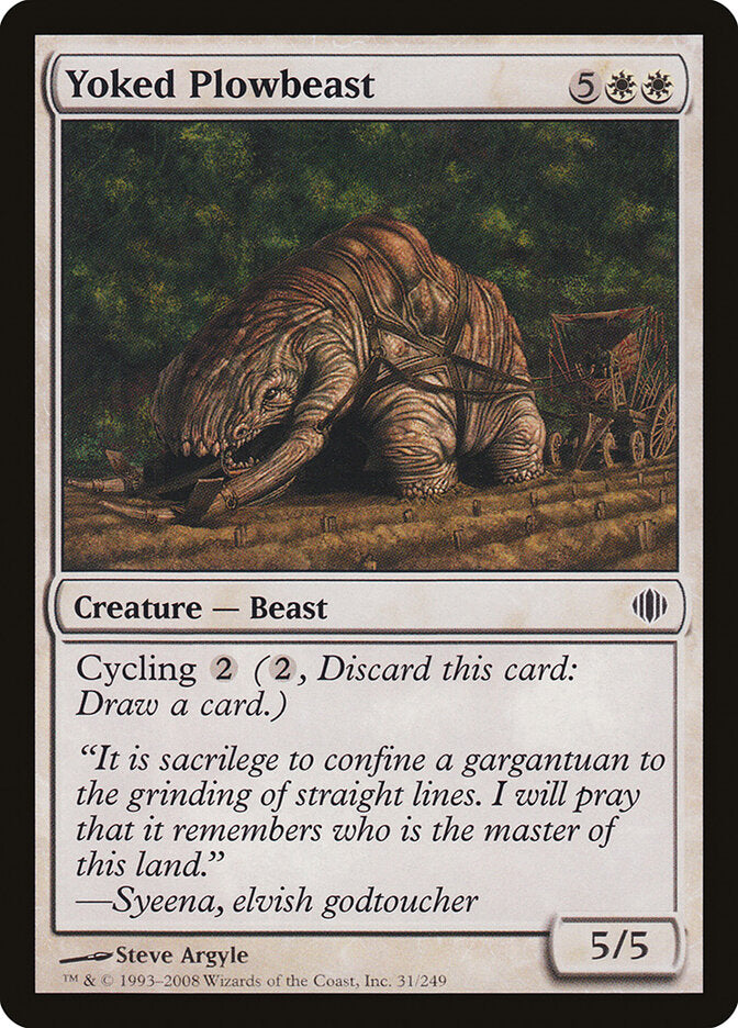 Yoked Plowbeast - carta Magic The Gathering