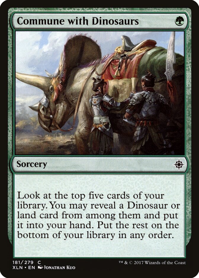 Commune with Dinosaurs - carta Magic The Gathering