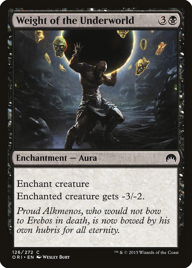 Weight of the Underworld - carta Magic The Gathering