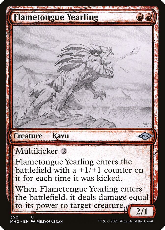Flametongue Yearling - carta Magic The Gathering
