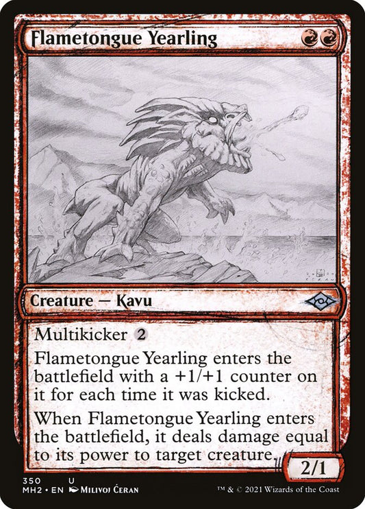 Flametongue Yearling - carta Magic The Gathering